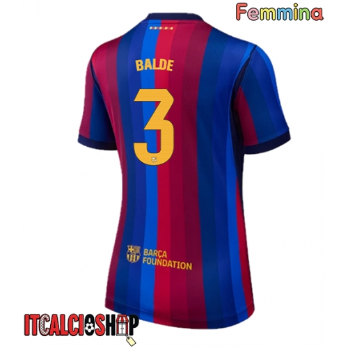Barcelona Alejandro Balde #3 Prima Maglia Femmina 2026-27 Manica Corta